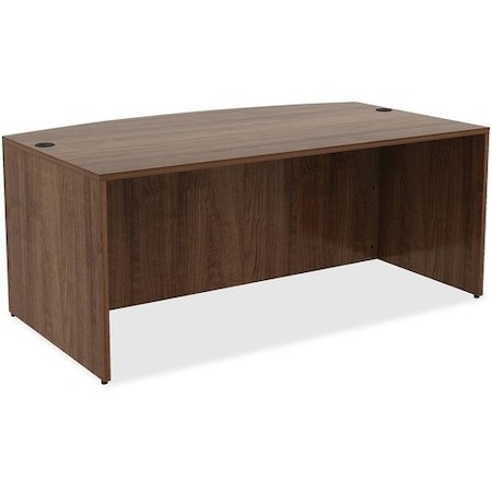 Lorell DESK, BOW, LAM, 71X36, WAL LLR69952